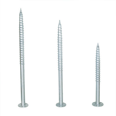 Un buon prezzo. La vite d'argento frantumata accatasta la terra elicoidale 76MM d'acciaio galvanizzata Q235 per i sistemi di montaggio al suolo solari in linea