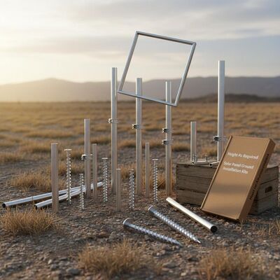 Un buon prezzo. Altezza secondo necessità Kit di installazione a terra per pannelli solari che forniscono profondità illimitata consentendo regolazioni personalizzate dell'altezza e un ancoraggio sicuro al terreno in linea