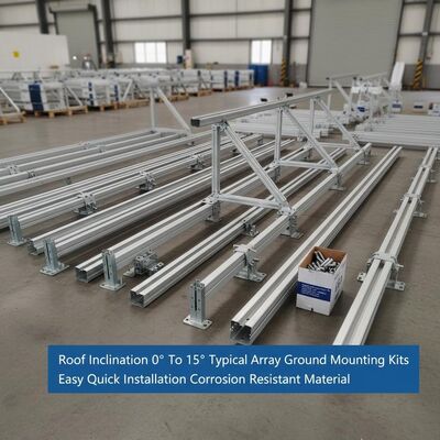 Un buon prezzo. Inclinazione del tetto da 0° a 15° Tipico impianto solare Kit di montaggio a terra facile installazione rapida Materiale resistente alla corrosione in linea
