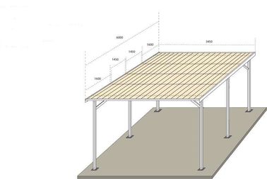 Un buon prezzo. Strutture solari del Carport del baldacchino del garage di PV, parcheggio solare galvanizzato anodizzato degli scaffali in linea